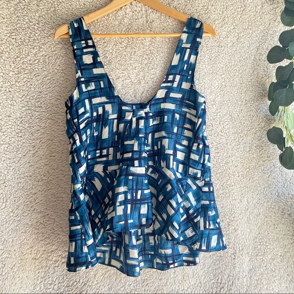 Marni Tops - Marni 100% Silk Tank Blue White Size Large